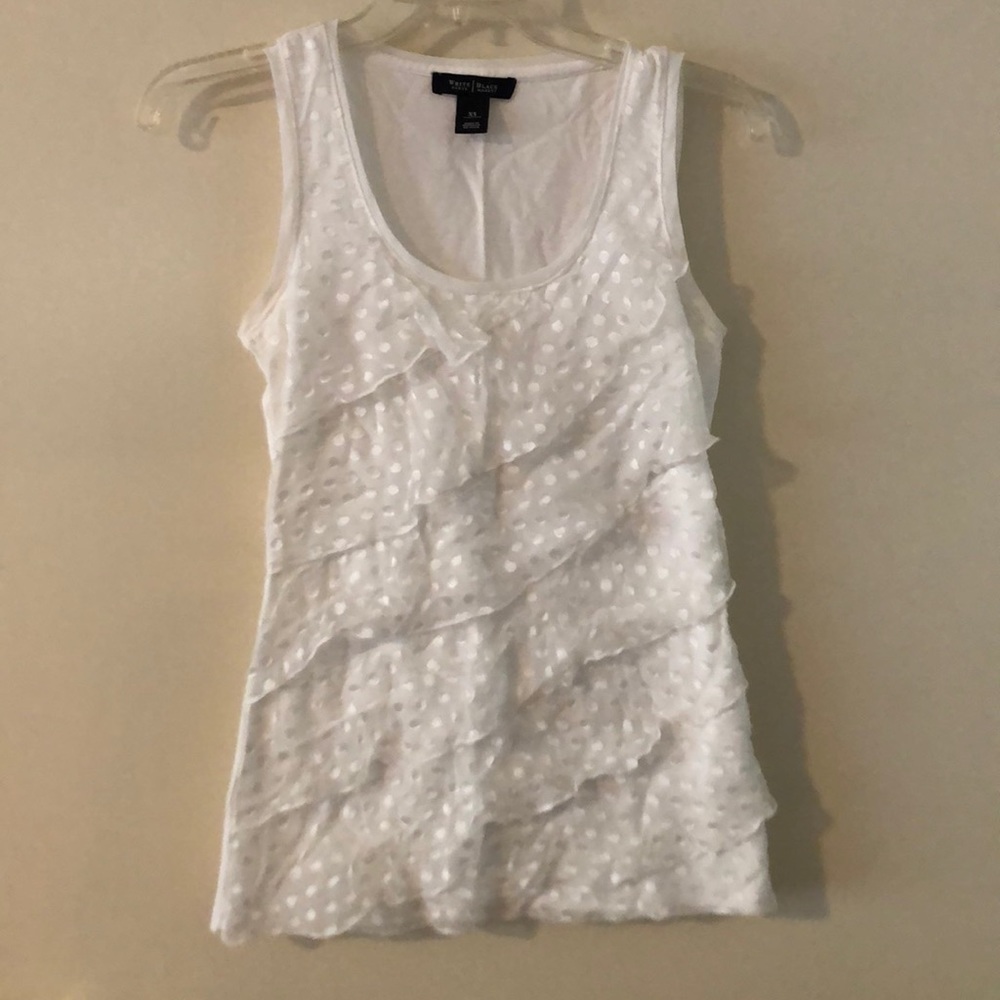 White House Black Market ruffle tank size XS